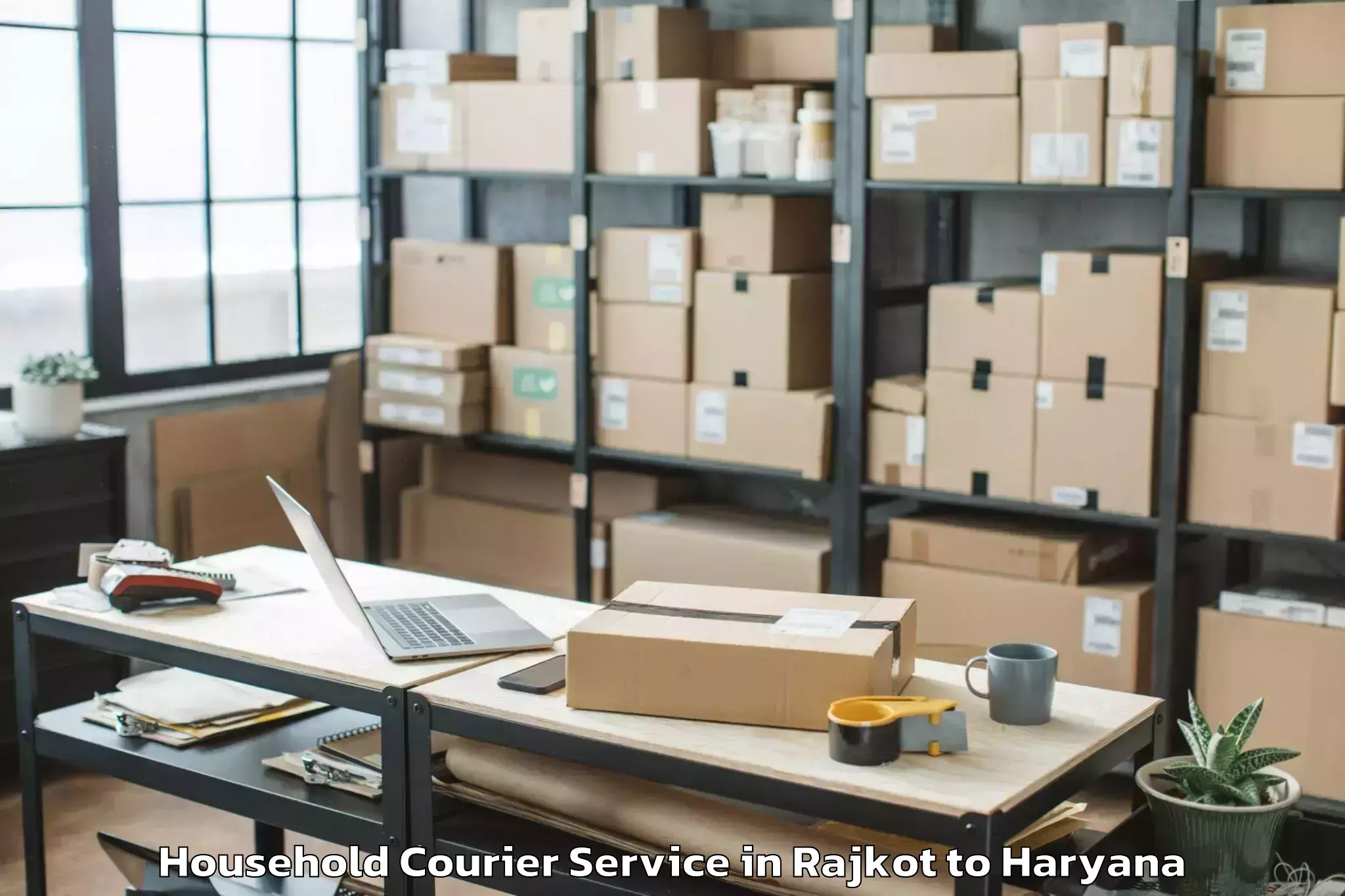 Quality Rajkot to Gharaunda Household Courier